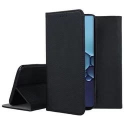 Huawei P40 Pro Telefontok- fekete mágneses szilikon keretes könyvtok-3