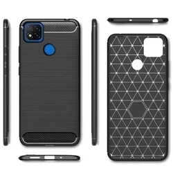 Xiaomi Redmi 9C Telefontok - Forcell CARBON fekete szilikon tok-2