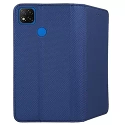 Xiaomi Redmi 9C Telefontok - kék mágneses átlátszó szilikon keretes könyvtok-3