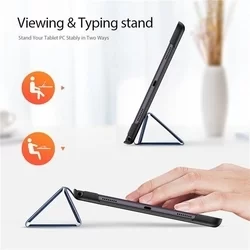 Samsung Galaxy Tab A7 10,4 (2020 / 2022) Tablettok - DUX DUCIS DOMO fekete smart case tablet tok-1