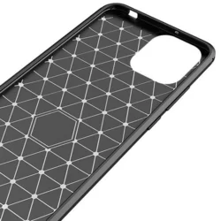 iPhone 12 mini Telefontok - Forcell CARBON fekete szilikon tok-1