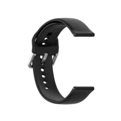Okosóra szilikon szíj - Samsung Galaxy Watch 3 (45 mm) - fekete szilikon szíj-1