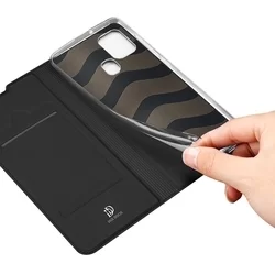 Telefontok Samsung Galaxy M51 - Dux Ducis fekete flipcover tok-5