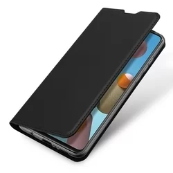 Telefontok Samsung Galaxy M51 - Dux Ducis fekete flipcover tok-2