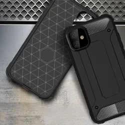 iPhone 12 Pro Telefontok - Defender II fekete ütésálló hátlap tok-3