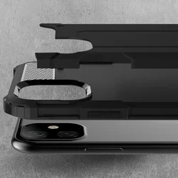 iPhone 12 Pro Max Telefontok - Defender II fekete ütésálló hátlap tok-5