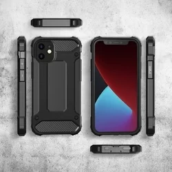 iPhone 12 Pro Max Telefontok - Defender II fekete ütésálló hátlap tok-3