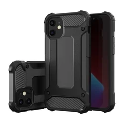 iPhone 12 Pro Max Telefontok - Defender II fekete ütésálló hátlap tok-1