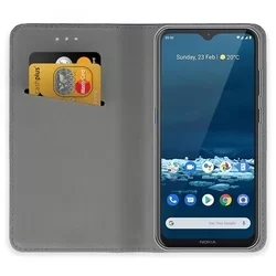 Telefontok Nokia 5.3 - kék mágneses szilikon keretes könyvtok-1