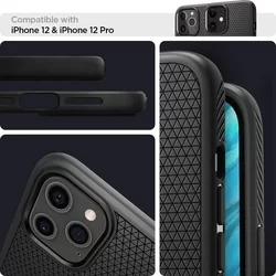 iPhone 12 Pro Telefontok - SPIGEN LIQUID AIR Fekete tok-10