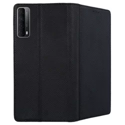 Huawei P smart 2021 Telefontok - fekete mágneses szilikon keretes könyvtok-3