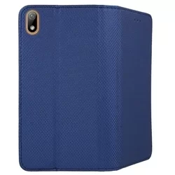 Huawei Y5 2019 / Honor 8S Telefontok - kék mágneses szilikon keretes könyvtok-2
