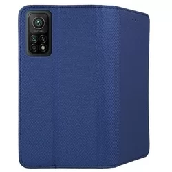 Xiaomi Mi 10T / Mi 10T Pro Telefontok - kék mágneses szilikon keretes könyvtok-1