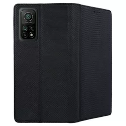 Xiaomi Mi 10T / Mi 10T Pro Telefontok - fekete mágneses szilikon keretes könyvtok-1