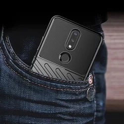 Nokia 2.4 Telefontok - Thunder fekete ütésálló szilikon hátlap tok-2