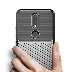 Nokia 2.4 Telefontok - Thunder fekete ütésálló szilikon hátlap tok-7