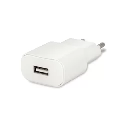 Forever Töltő - fehér hálózati töltőfej + Lightning / USB kábel, 1A-2