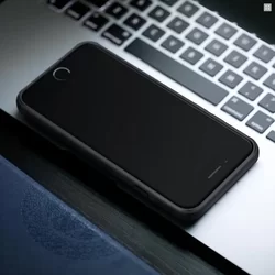 iPhone 7 / 8 / SE 2020 Telefontok - Nillkin csúsztatható kameravédős fekete hátlap tok-5