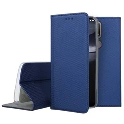 Nokia 2.4 Telefontok - kék mágneses szilikon keretes könyvtok-2
