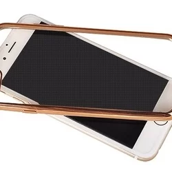 Samsung Galaxy S8 Plus G955  Telefontok - átlátszó, arany keretes vékony szilikon tok-1