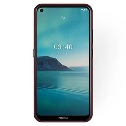 Nokia 3.4 Telefontok - burgundi szilikon tok-1
