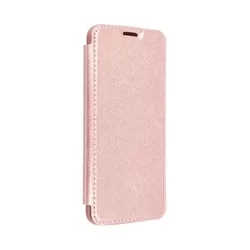 Telefontok Samsung Galaxy A12 - rose gold-átlátszó könyvtok-1