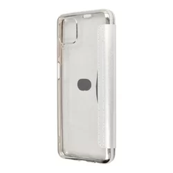 Telefontok Samsung Galaxy A12 - ezüst-átlátszó könyvtok-2