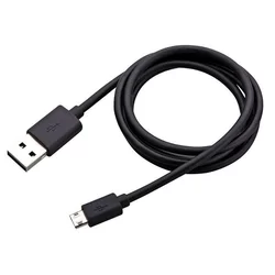 Adatkábel: Fekete Micro USB / USB adatkábel 1m-1