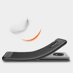 Xiaomi Redmi Note 9T 5G Telefontok - Carbon Fiber fekete szilikon tok-1