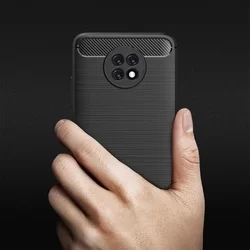 Xiaomi Redmi Note 9T 5G Telefontok - Carbon Fiber fekete szilikon tok-4