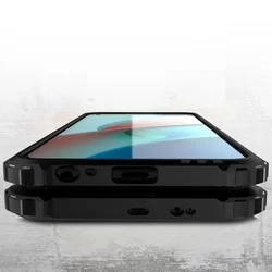 Samsung Galaxy A12 Telefontok - Defender II fekete ütésálló hátlap tok-1