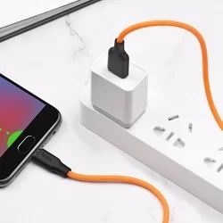 Adatkábel: HOCO Plus X21 - USB / MicroUSB narancssárga adatkábel 1m, 2,4A-2