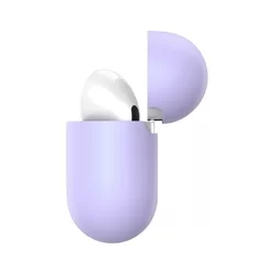 AirPods Pro: Baseus - ultravékony lila szilikongél AirPods PRO tartó-2