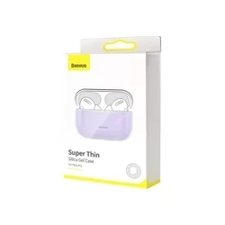 AirPods Pro: Baseus - ultravékony lila szilikongél AirPods PRO tartó-6