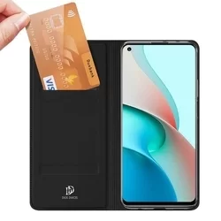Telefontok Xiaomi Redmi Note 9T 5G - Dux Ducis fekete flipcover tok-3