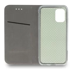LG K42 Telefontok - Smart Magnetic burgundi szilikon keretes mágneses könyvtok-4