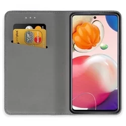 Samsung Galaxy A72 / A72 5G Telefontok - fekete mágneses szilikon keretes könyvtok-1