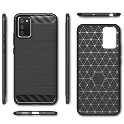 Samsung Galaxy A02S Telefontok - Forcell CARBON fekete szilikon tok-3