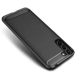 Samsung Galaxy S21 Telefontok - Forcell CARBON fekete szilikon tok-2
