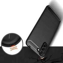 Samsung Galaxy S21 Telefontok - Forcell CARBON fekete szilikon tok-3