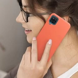 Samsung Galaxy A12 Telefontok - piros szilikon tok-4