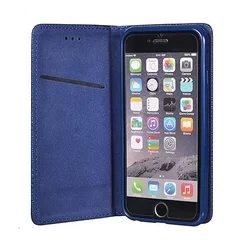 Telefontok Huawei Nova  - sötétkék mágneses szilikon keretes könyvtok-1