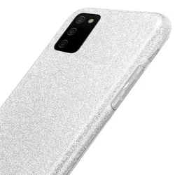 Samsung Galaxy A02s Telefontok - Ezüst Shiny tok-3