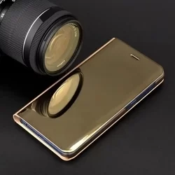 Samsung Galaxy A72 / A72 5G Telefontok - Arany Clear View Tok-2