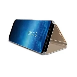 Samsung Galaxy A72 / A72 5G Telefontok - Arany Clear View Tok-4