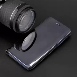 Samsung Galaxy A72 / A72 5G Telefontok - Fekete Clear View Tok-3