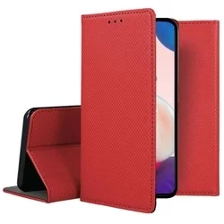 Samsung Galaxy A52 / A52 5G / A52s 5G Telefontok - piros mágneses szilikon keretes könyvtok-2