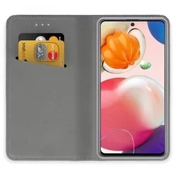 Samsung Galaxy A72 / A72 5G Telefontok - kék mágneses szilikon keretes könyvtok-3