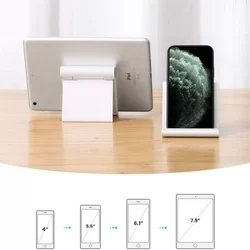 TECH-PROTECT Z1 - asztali telefon- és tablettartó állvány - univerzális - fehér-2