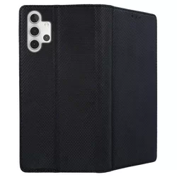 Samsung Galaxy A32 4G / LTE Telefontok - fekete mágneses szilikon keretes könyvtok-2